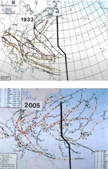 Hurricane Map - 1933 and 2005.JPG